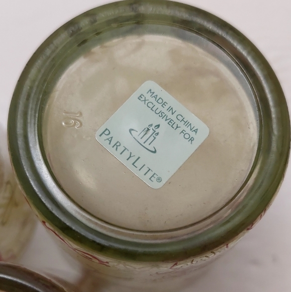 PartyLite Birds and Blooms Set of 3 Tealight Candle Holders Glass - Picture 7 of 10